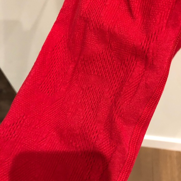 Fabletics Seamless High Waisted Compression Tight Leggings Pants Mesh Red S. - Picture 4 of 9